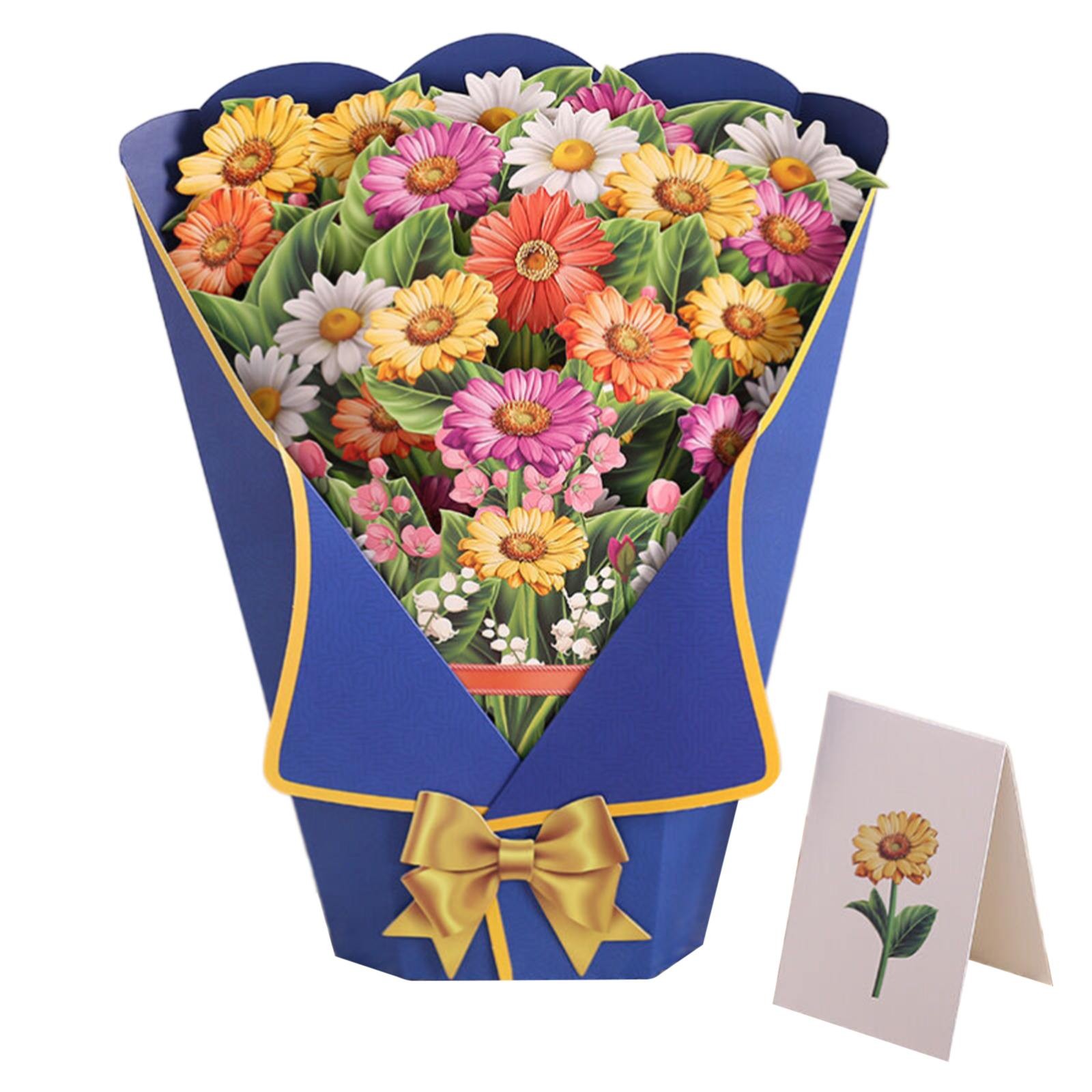 Blank Cards No Envelopes Get Well Soon Cards 3D Stereo Mother's Day Greeting  Card Paper Carved Flowers Festival Gift Large Bouquet Sympathy Cards  Package Congratulations New Baby Cards with Envelopes 